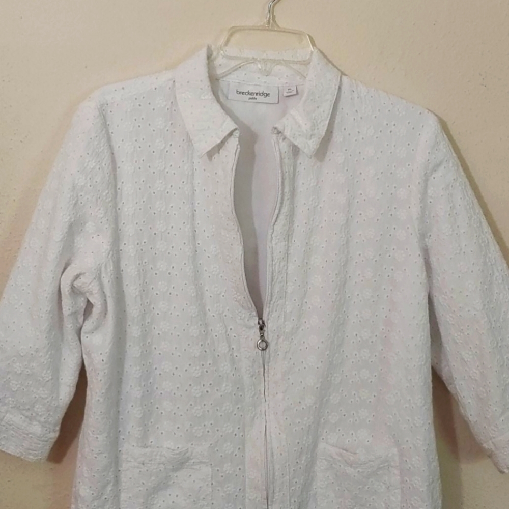 Breckenridge Women's Size Petite Large Eyelet Jacket